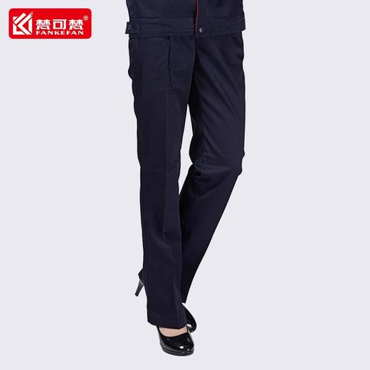 工作服裤子秋冬女加厚舒适劳保裤工厂车间松紧腰工装裤干活长裤 商品图1