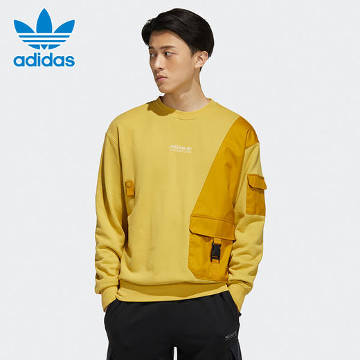 阿迪达斯卫衣三叶草男装2021秋冬新款运动服圆领长袖套头衫HC0368 商品图0