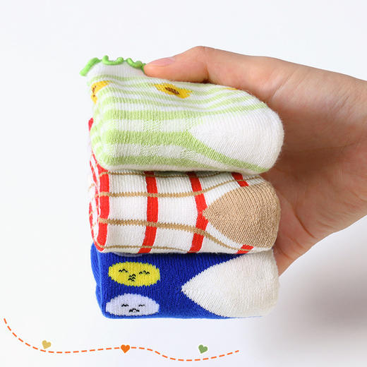 【3双装 温暖舒适更有颜】A类冬季加厚卷边松口儿童毛巾袜婴幼小童宝宝袜子三双装卡通毛圈袜 商品图2