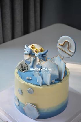 天秤座♎（提前1天预约，奶油霜工艺，实物无金粉）