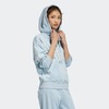 阿迪达斯三叶草卫衣女装2021秋冬新款连帽蓝色运动服套头衫HC0320 商品缩略图1