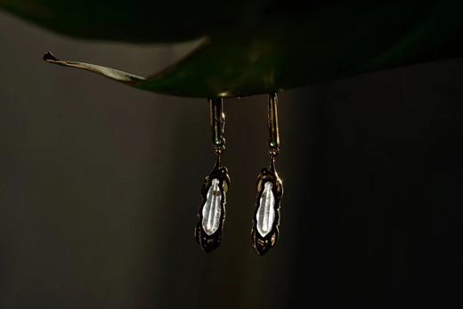 【喆】【羽翼】高冰羽毛翡翠耳坠 商品图1