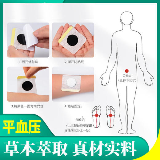 【血压绛绛绛】白云山降压贴医疗器械认证备案辅助调节血压血压偏高心率失常四肢乏力胸闷气短真材实料草本配方血压贴降压型穴位冷敷贴6贴/盒 商品图2
