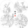 潘磊工笔画白描底稿菊花雀鸟一套四幅初学者尺寸42*42厘米TL05 商品缩略图1