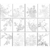 余稚工笔画白描底稿花鸟小品一套十二幅册页初学者尺寸33×37厘米YT00 商品缩略图1