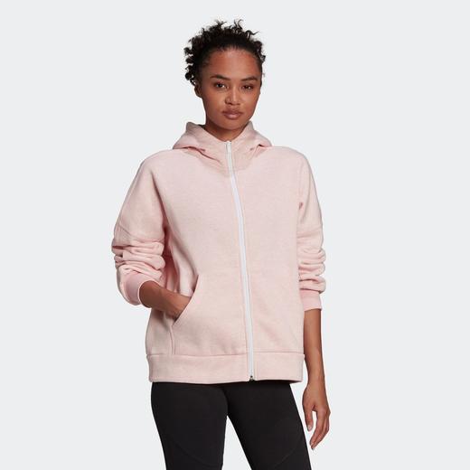 阿迪达斯外套女装2021冬季新款连帽跑步健身运动服夹克上衣HE4156 商品图2