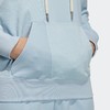 阿迪达斯三叶草卫衣女装2021秋冬新款连帽蓝色运动服套头衫HC0320 商品缩略图4