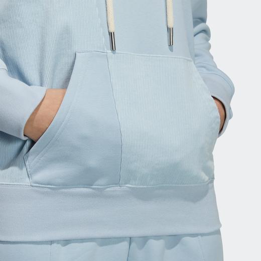 阿迪达斯三叶草卫衣女装2021秋冬新款连帽蓝色运动服套头衫HC0320 商品图4
