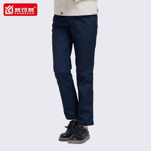 工作服裤子秋冬女加厚舒适劳保裤工厂车间松紧腰工装裤干活长裤 商品图3