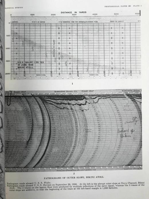 比基尼岛与附近环礁地质学 157幅插图（含多张展开图纸） 平装大16开带书匣 商品图10