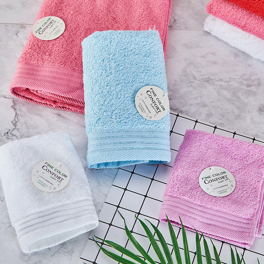 日本那须藤唯美素色无捻01-天蓝色浴巾 商品图0