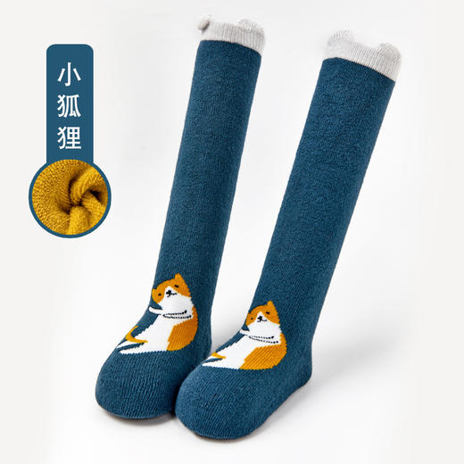 【2双装 加厚升级 双倍保暖】A类冬季高筒加厚点胶宝宝袜婴幼儿小童毛巾袜子卡通过膝长统毛圈袜 商品图10