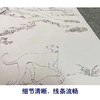 艾启蒙工笔动物画白描底稿金翅猃斑锦彪小品一套十幅册页尺寸42*52厘米GG02 商品缩略图3