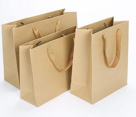 牛皮纸/白卡纸手提袋 打包袋外卖袋 大号小号 加厚牛皮纸包装袋