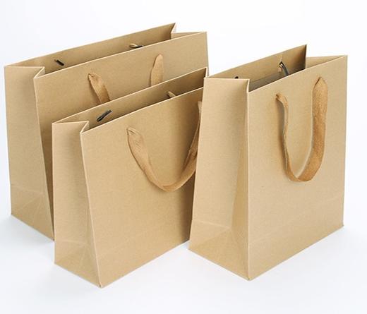 牛皮纸/白卡纸手提袋 打包袋外卖袋 大号小号 加厚牛皮纸包装袋 商品图0