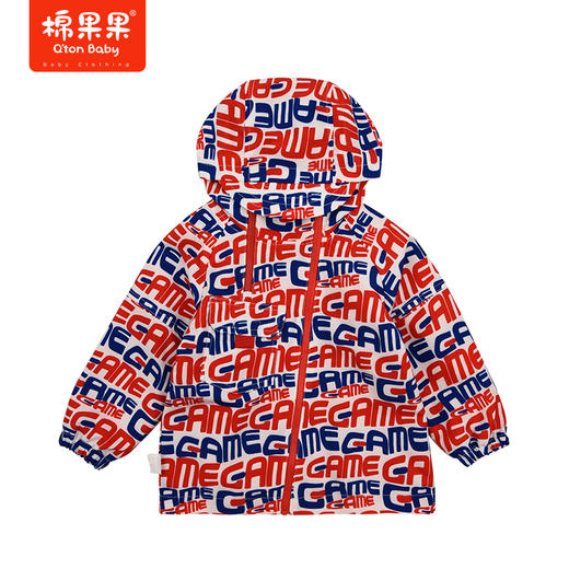 商场同款棉果果春季男童两件套印花连帽风衣M112100322072 商品图1