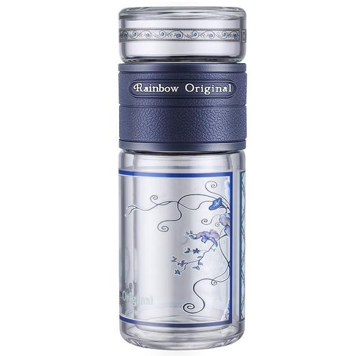瑞堡奥路Rainbow Origina蓝铃花茶水分离杯TG02-140-皇家蓝英国瑞堡奥路Rainbow Original蓝铃花茶水分离分高硼玻璃杯礼物女生男生实用生日礼物 140ml 商品图1