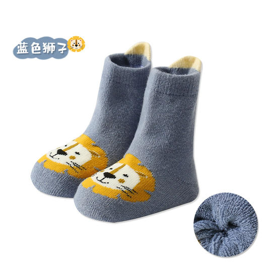 【2双装 加厚毛圈 蓄热防滑】A类秋冬加厚立体卡通宝宝毛巾袜婴儿小童点胶保暖袜子大后跟毛圈袜 商品图8