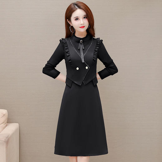 YWE LY851小香风时尚加厚连衣裙 商品图1