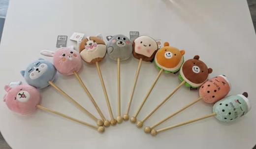 康乐屋卡通动物头敲背棒通敲背棒毛绒玩具按摩棒敲打捶背器玩偶捶背棒 礼品 商品图0