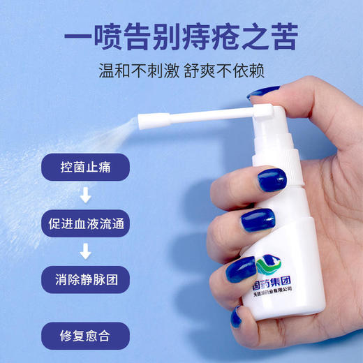 【痔疮清道夫】国药集团天目湖苗古汤医用液体敷料痔疮喷雾止痒消肿内痔外痔混合痔喷剂 商品图1