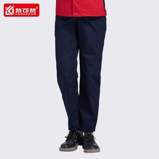 工作服裤子秋冬女加厚舒适劳保裤工厂车间松紧腰工装裤干活长裤 商品图4