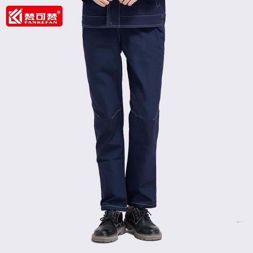 工作服裤子秋冬女加厚舒适劳保裤工厂车间松紧腰工装裤干活长裤 商品图2