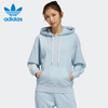 阿迪达斯三叶草卫衣女装2021秋冬新款连帽蓝色运动服套头衫HC0320 商品缩略图0
