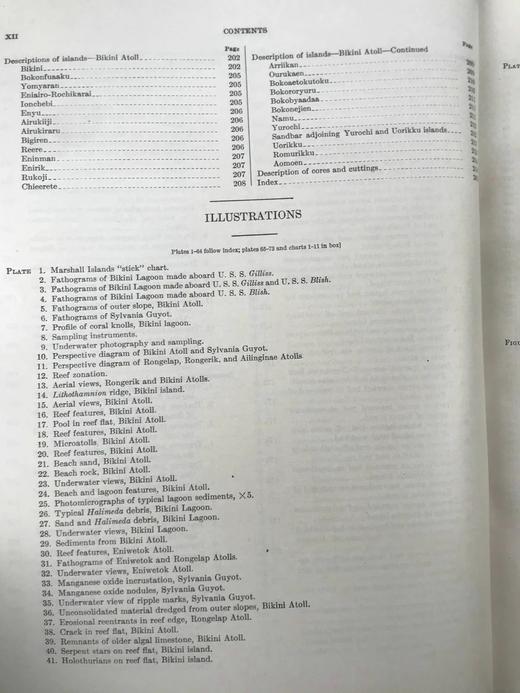 比基尼岛与附近环礁地质学 157幅插图（含多张展开图纸） 平装大16开带书匣 商品图5