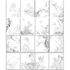 郎世宁工笔花鸟小品画白描底稿仙萼长春册一套十六幅册页尺寸35×42厘米LT00 商品缩略图2