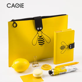 卡杰A4文件袋可爱韩国小清新收纳袋大容量拉链袋办公资料袋票据袋公文袋女学生用简约创意文具袋