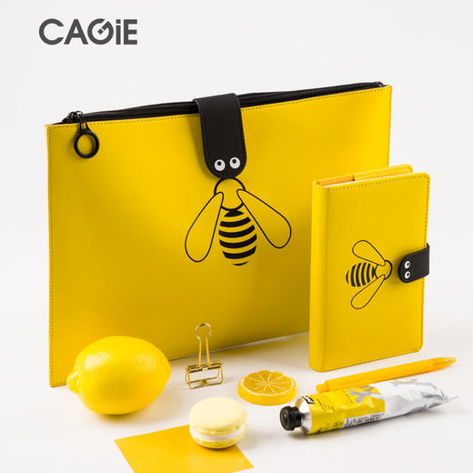 卡杰A4文件袋可爱韩国小清新收纳袋大容量拉链袋办公资料袋票据袋公文袋女学生用简约创意文具袋 商品图0