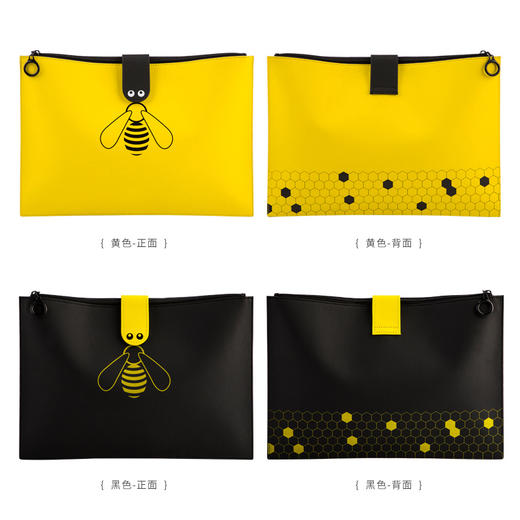 卡杰A4文件袋可爱韩国小清新收纳袋大容量拉链袋办公资料袋票据袋公文袋女学生用简约创意文具袋 商品图3