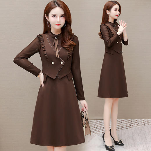 YWE LY851小香风时尚加厚连衣裙 商品图4