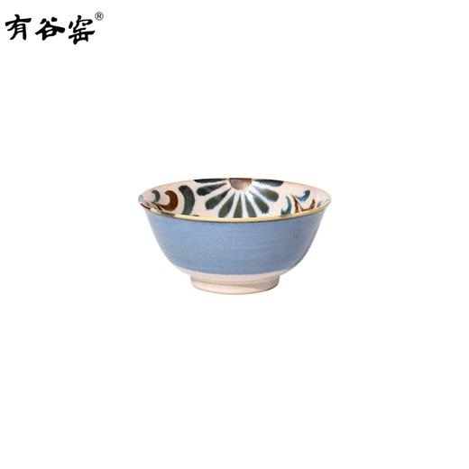 有谷窑冲绳蓝菊草15cm面碗 商品图0