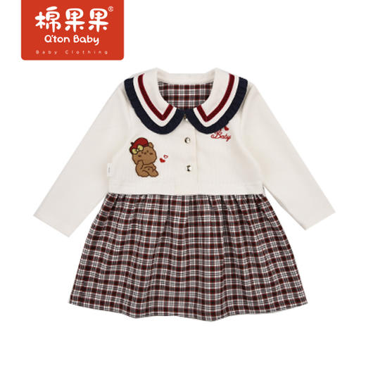 商场同款棉果果春季女童学院风连衣裙M122700422114 商品图1