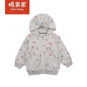 商场同款棉果果春季女童针织连帽外套M122100222128