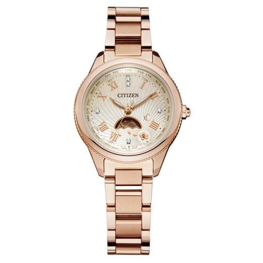 西铁城xC系列钻石镶嵌日相舒博钛光动能电波手表女EE1006-51W 商品图5