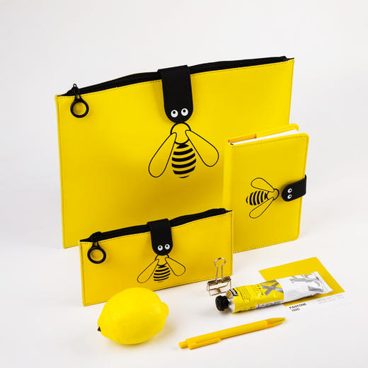 CAGIE/卡杰笔袋韩国简约女生小清新可爱铅笔袋创意文具盒多功能笔袋大容量小蜜蜂趣味网红笔袋便携 商品图1