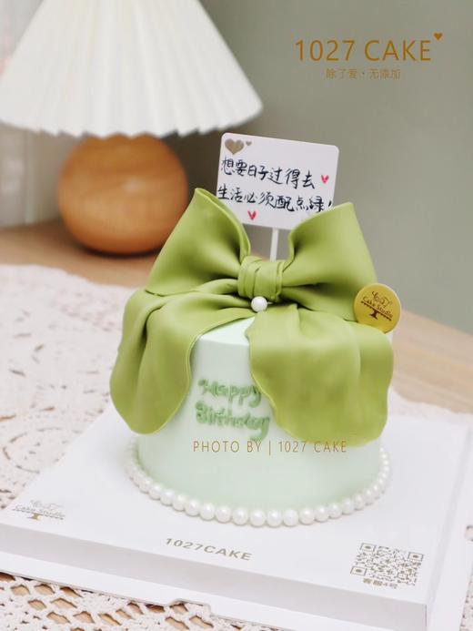 1027CAKE | 少女心 翻糖蝴蝶结 绿色系 商品图0
