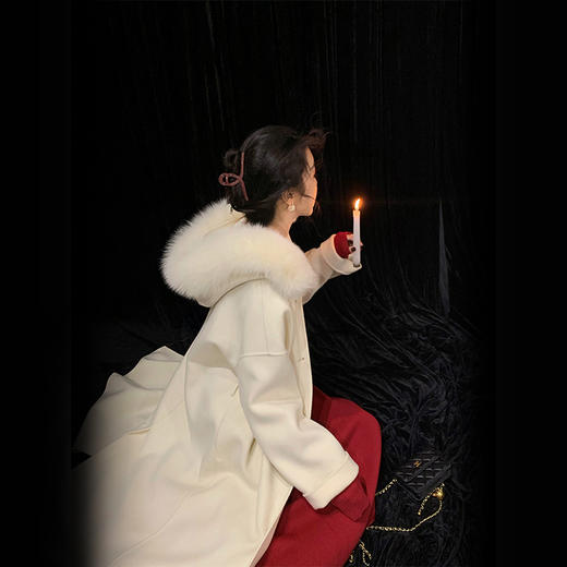 裁缝学苑AG224 赫本风中长款双面羊绒大衣纸样女服装外套打版图纸 商品图1