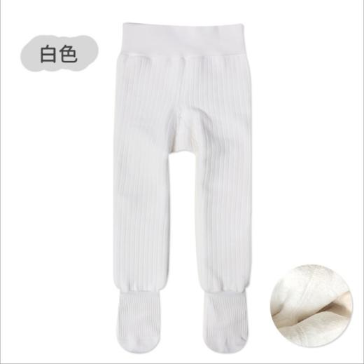 【百搭纯色 棉+羊绒保暖百分】A类加绒超厚双针两用裆婴幼儿小童宝宝打底裤羊绒纯色竖条连体裤袜 商品图9