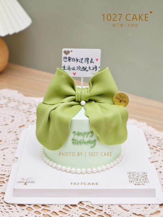 1027CAKE | 少女心 翻糖蝴蝶结 绿色系 商品图3