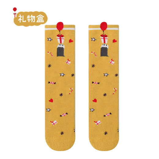 【2双装 圣诞亲子袜 蓄热保暖无根设计】冬季超厚中高筒大中小童宝宝袜子亲子袜套圣诞珊瑚绒过膝长统袜 商品图7