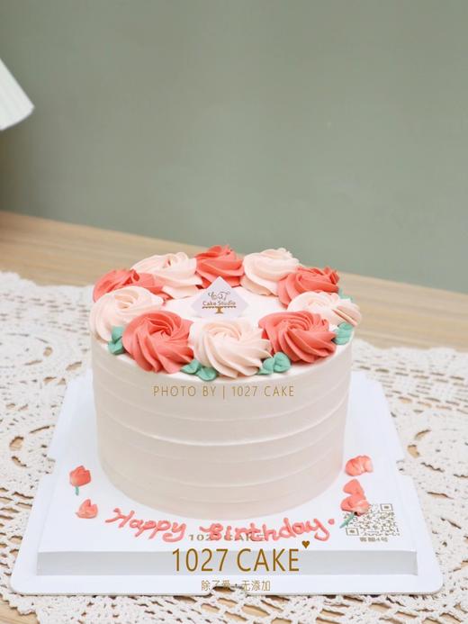 1027CAKE |  复古风 裱花蛋糕 花边 简约 商品图0
