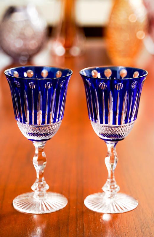 水晶高脚杯钴蓝、绿、金红3款，货号【C145-185F】规格：87*87*175mm 商品图3