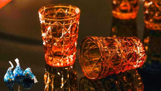 水晶威士忌杯钴蓝、绿、天蓝、琥珀4款，货号【SJ2009-1】规格：86*86*109mm 商品图6