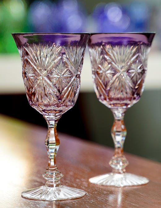 水晶高脚杯绿、金皮红、淡紫3款，货号【C145-185B】规格：87*87*175mm 商品图7