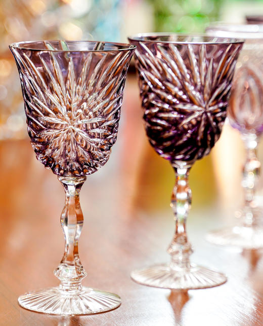 水晶高脚杯钴蓝、绿、墨水蓝、浅紫4款，货号【C145-185E】规格：87*87*175mm 商品图8