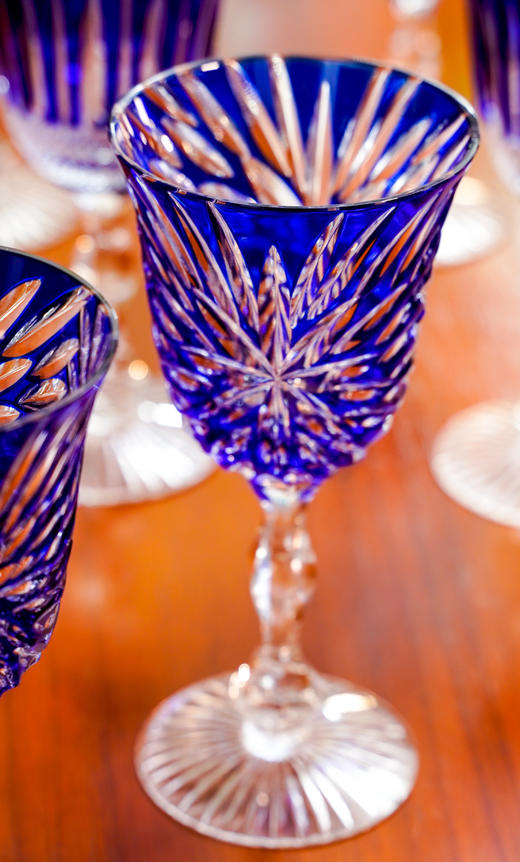 水晶高脚杯钴蓝、绿、墨水蓝、浅紫4款，货号【C145-185E】规格：87*87*175mm 商品图1